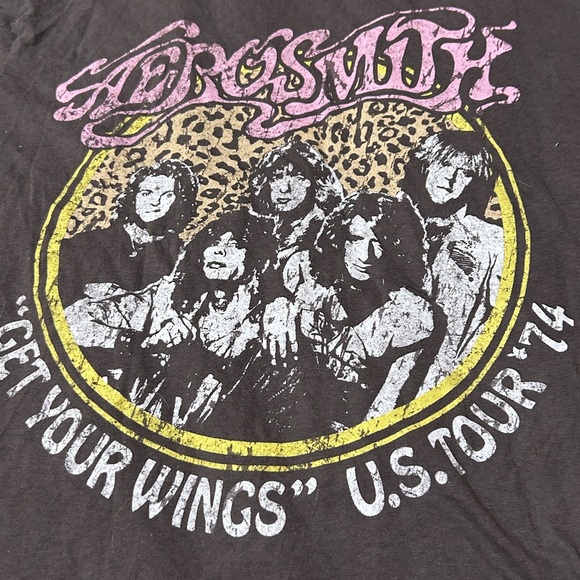 Aerosmith Concert Fitted T-shirt Grey Tour Size Small - Picture 2 of 9
